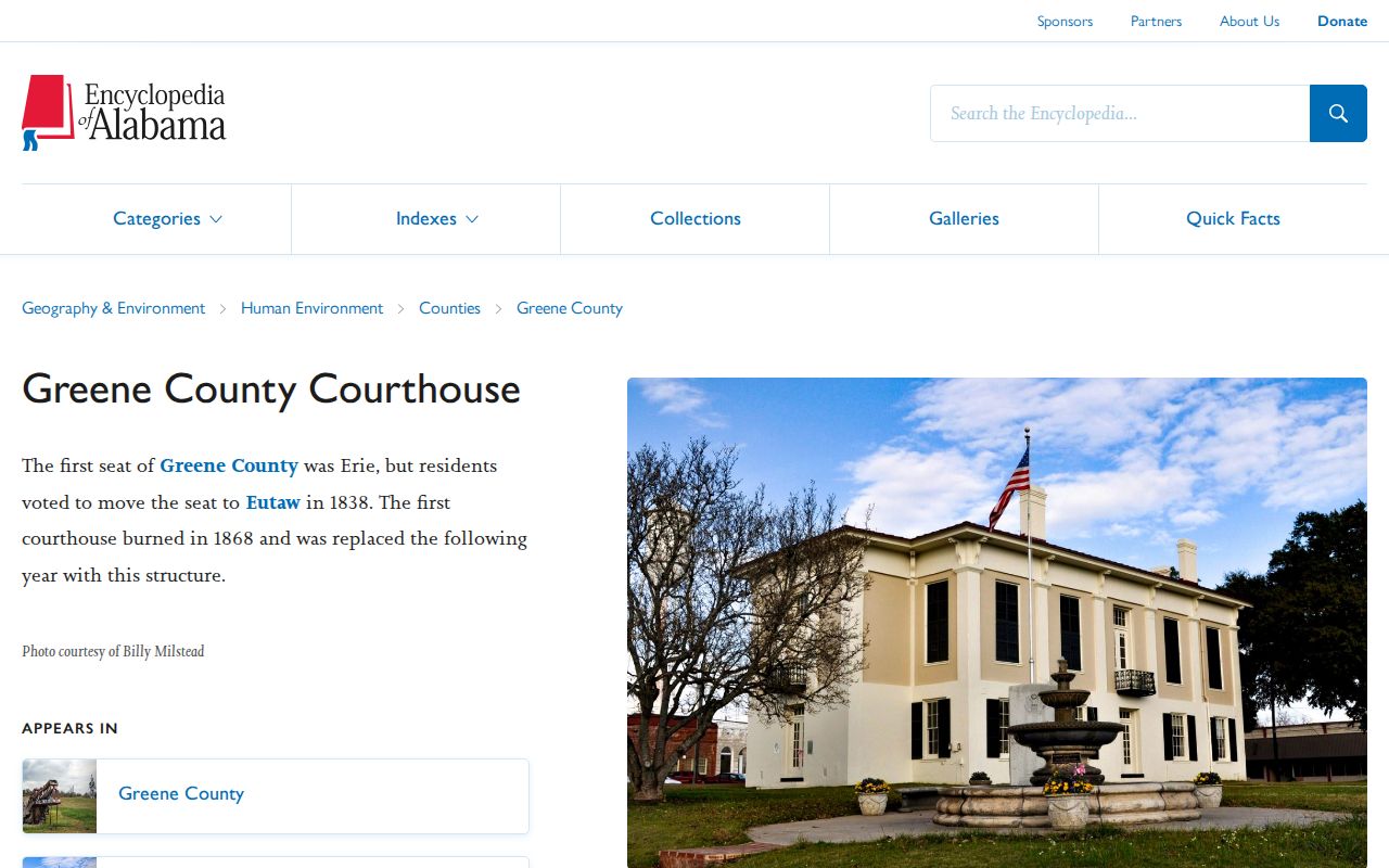 Greene County court records historical courthouse context