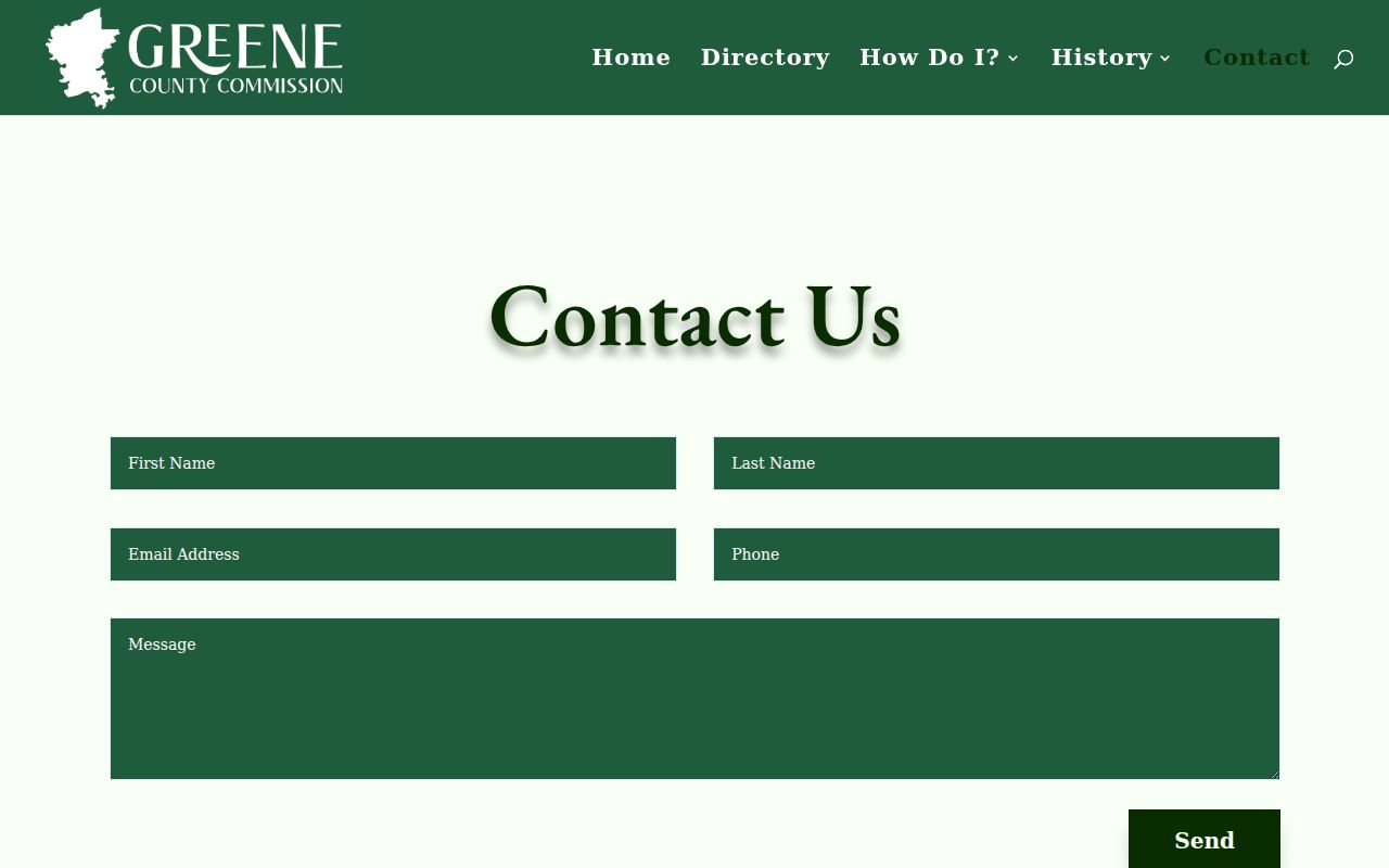 Greene County Circuit Clerk records county contact page