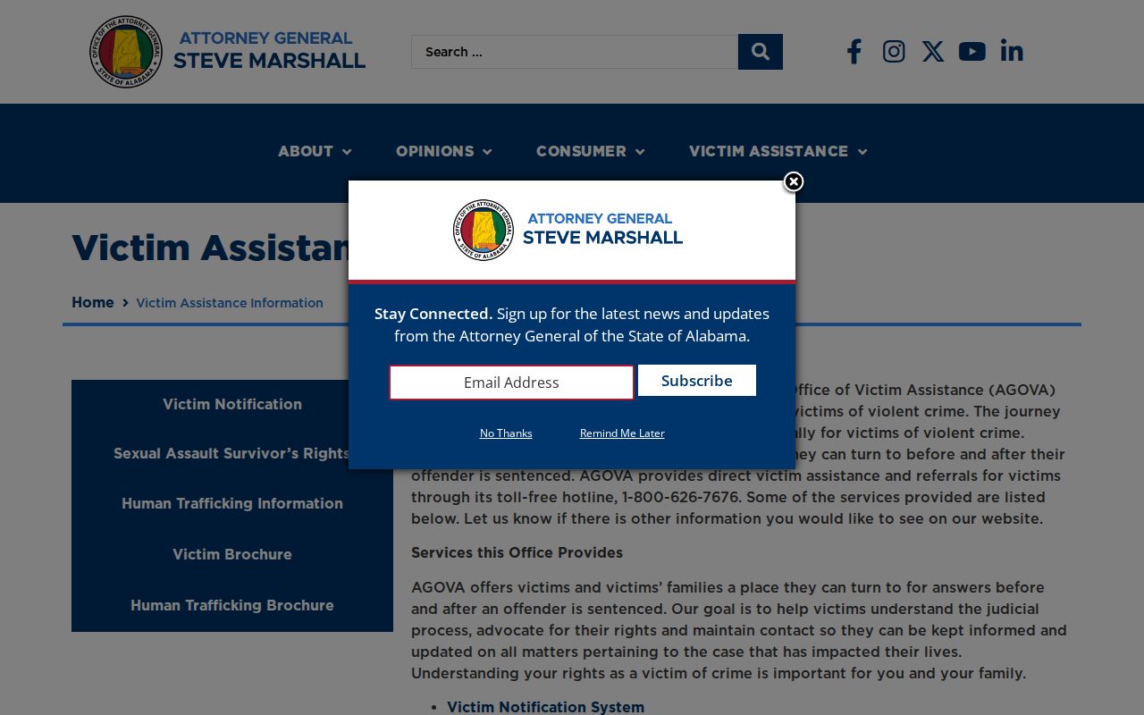 Greene County arrest records Alabama victim assistance source for criminal charges