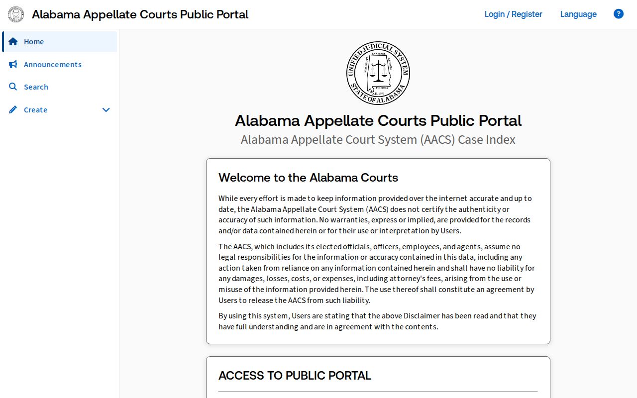 Greene County court dockets Alabama appellate public portal