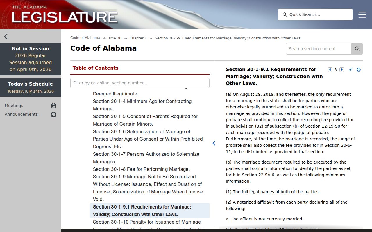 Greene County probate records Alabama marriage certificate statute
